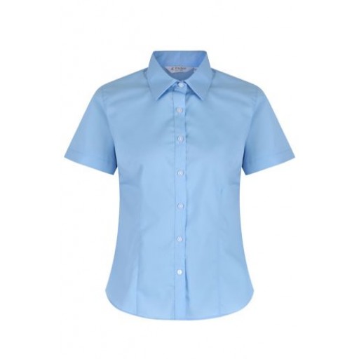 Short sleeve blue blouses