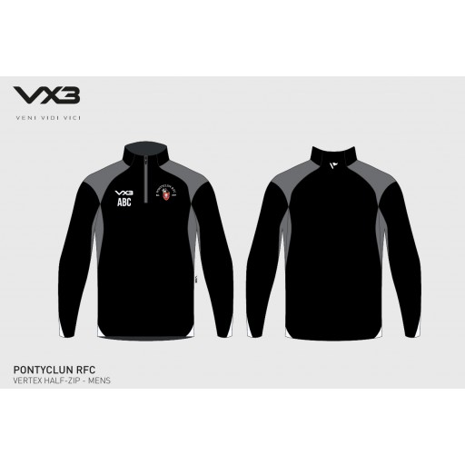 Pontyclun RFC Vertex 1/2 zip