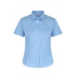Short sleeve blue blouses