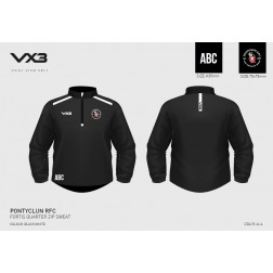 Pontyclun RFC Fortis half zip sweat